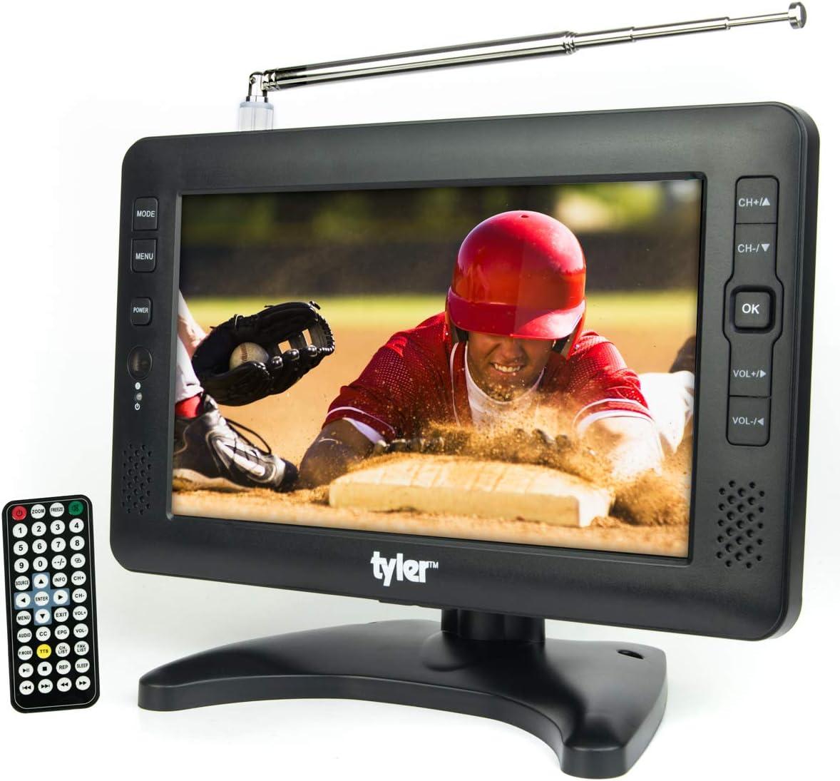 Tyler TTV704-9 Inch,  Portable Widescreen LCD TV with Detachable Antennas, USB/SD Card Slot, Built in Digital Tuner, and AV Inputs
