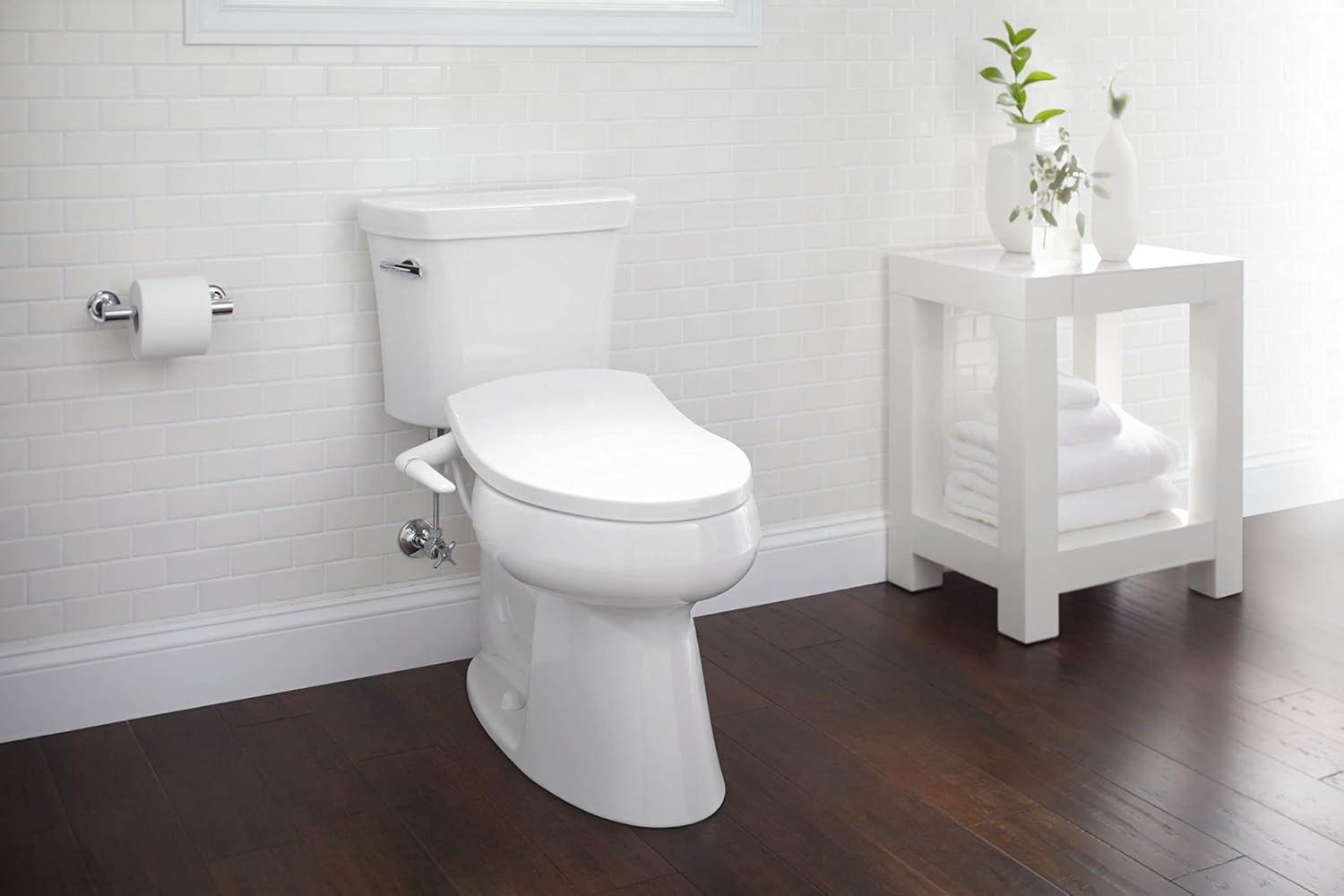 PureWash M250 Elongated Bidet Toliet Seat, Manual Non-Electric Bidets for Existing Toilets