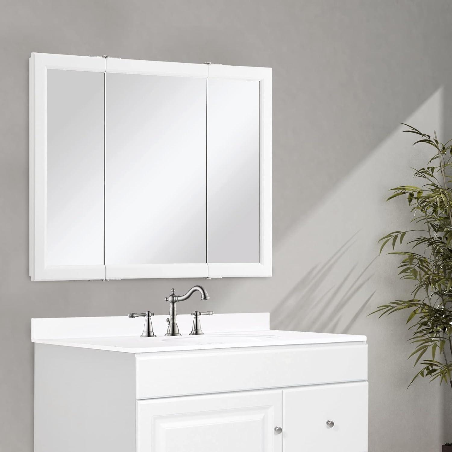 Wilian 36'' W 30'' H Surface Framed Medicine Cabinet Mirror