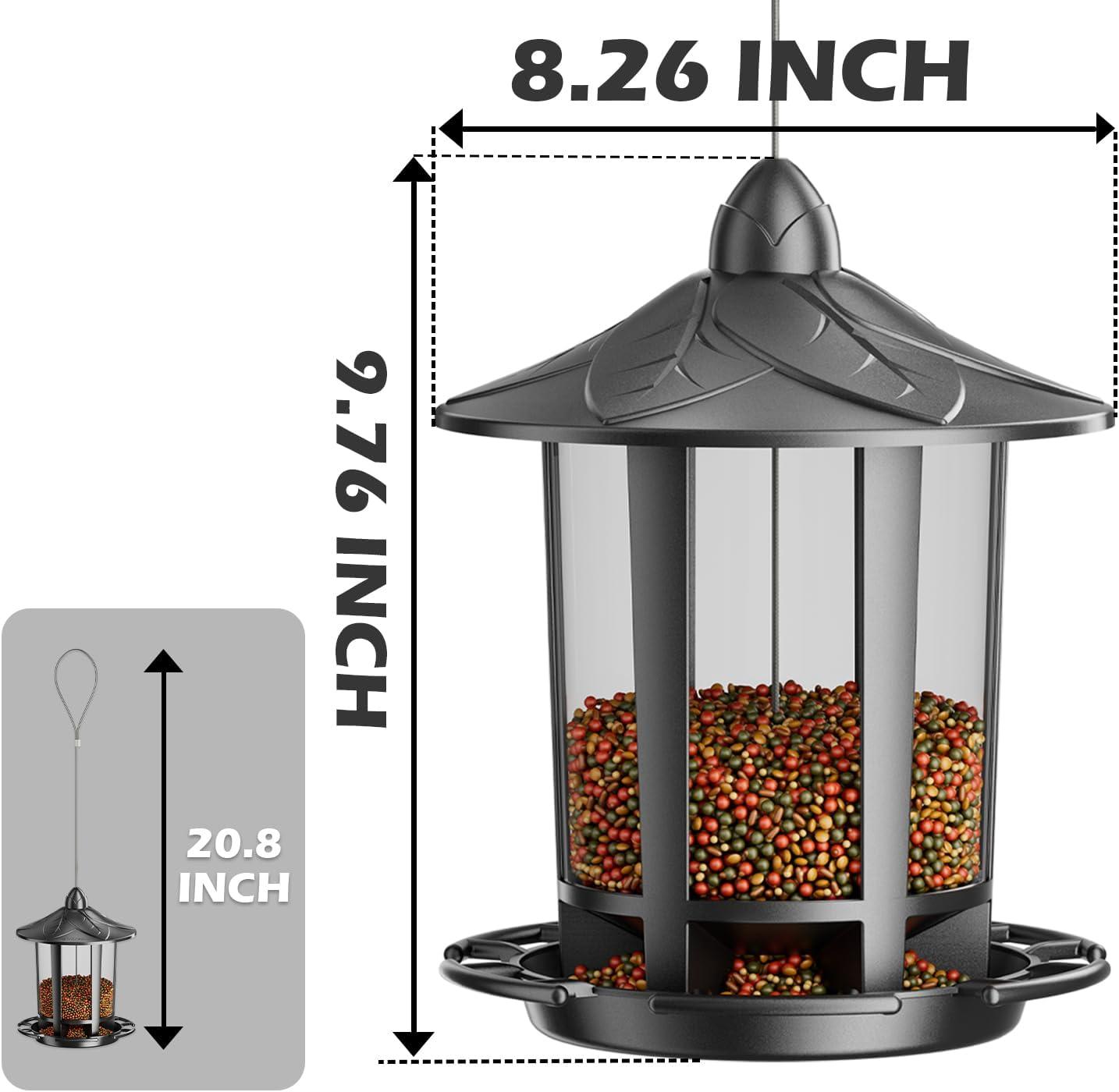 Arlmont & Co. 2 Pack Bird Feeders for Outdoor Hanging, Classic Castle Squirrel Proof Bird Feeders, for Goldfinches Chickadees Finches Sparrows