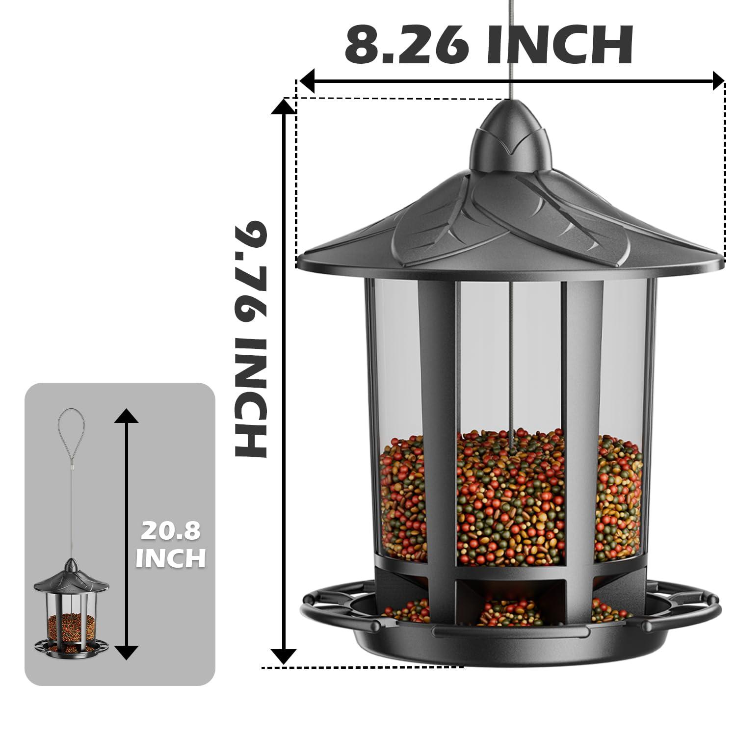 Arlmont & Co. 2 Pack Bird Feeders for Outdoor Hanging, Classic Castle Squirrel Proof Bird Feeders, for Goldfinches Chickadees Finches Sparrows
