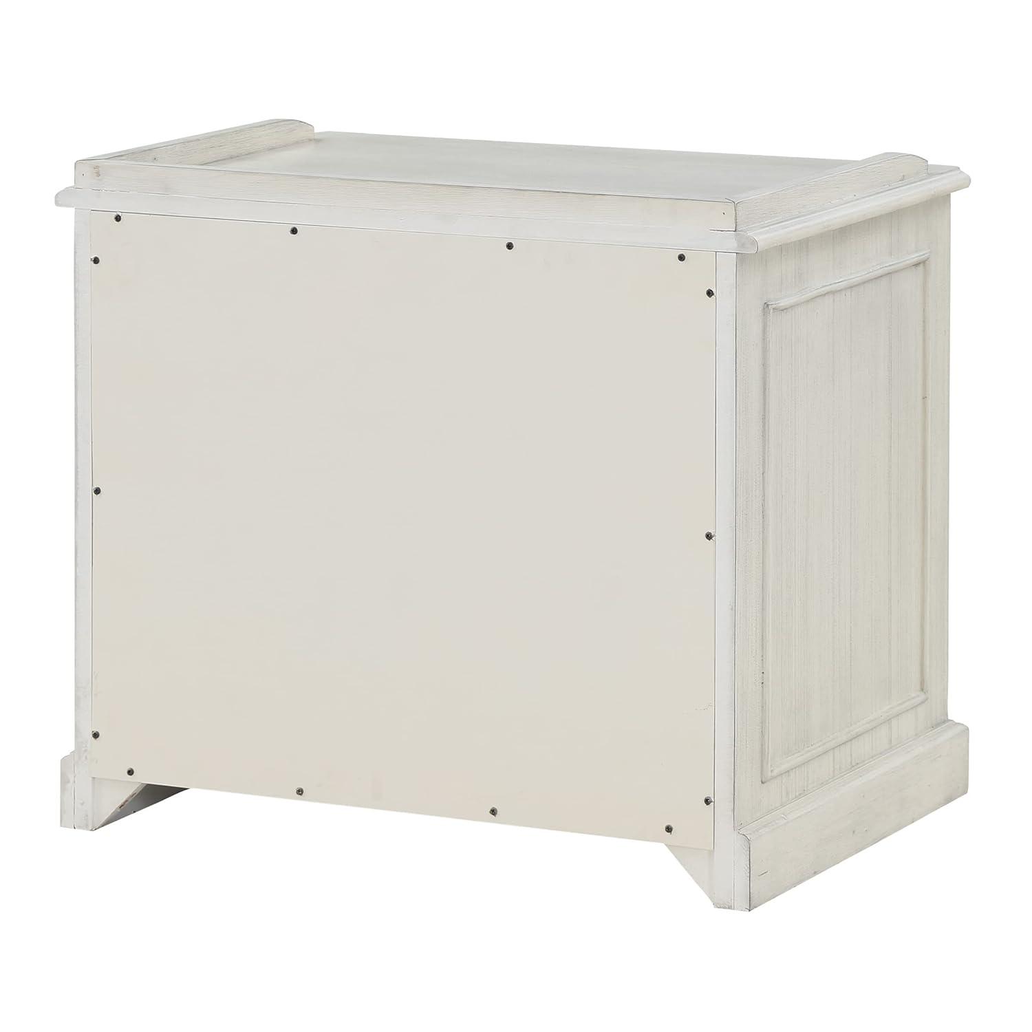 Country Meadows Engineered Wood File Cabinet in Antique White