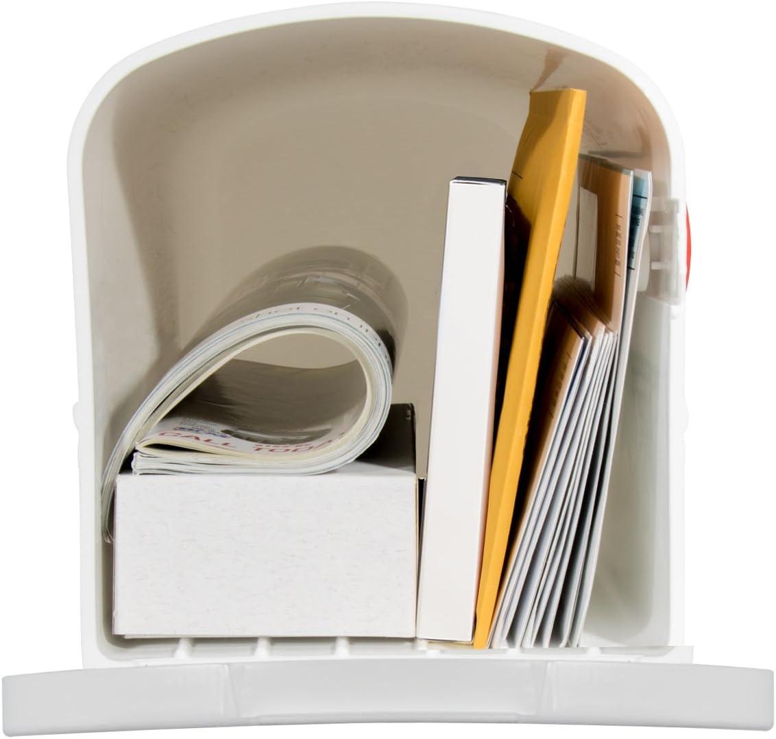 Architectural Mailboxes Parsons Plastic, Medium, Post-Mount Mailbox in White