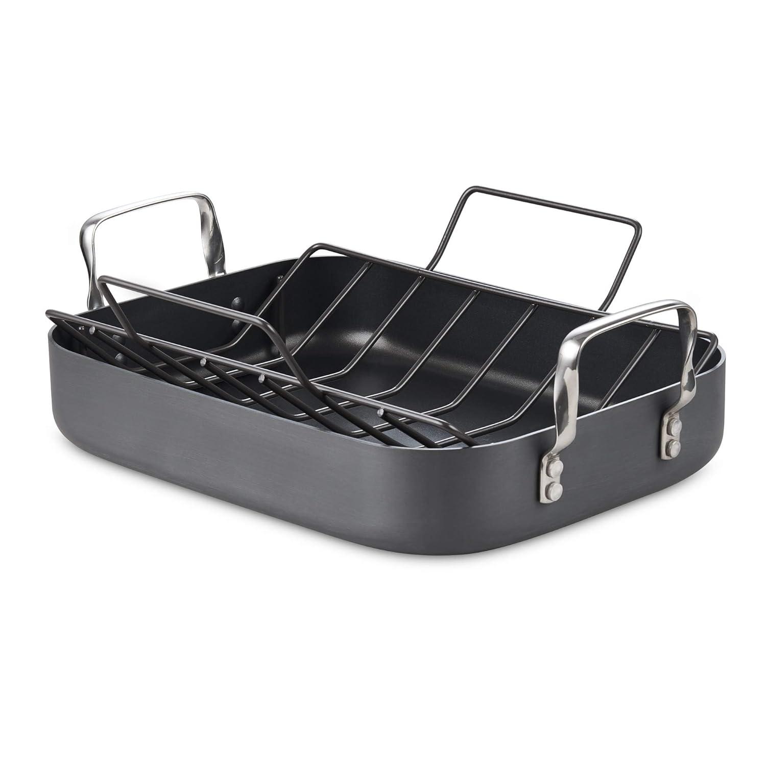 Cooks Standard Cooks Standard 18'' Non-Stick Hard-Anodized Aluminum Roasting Pan with Rack