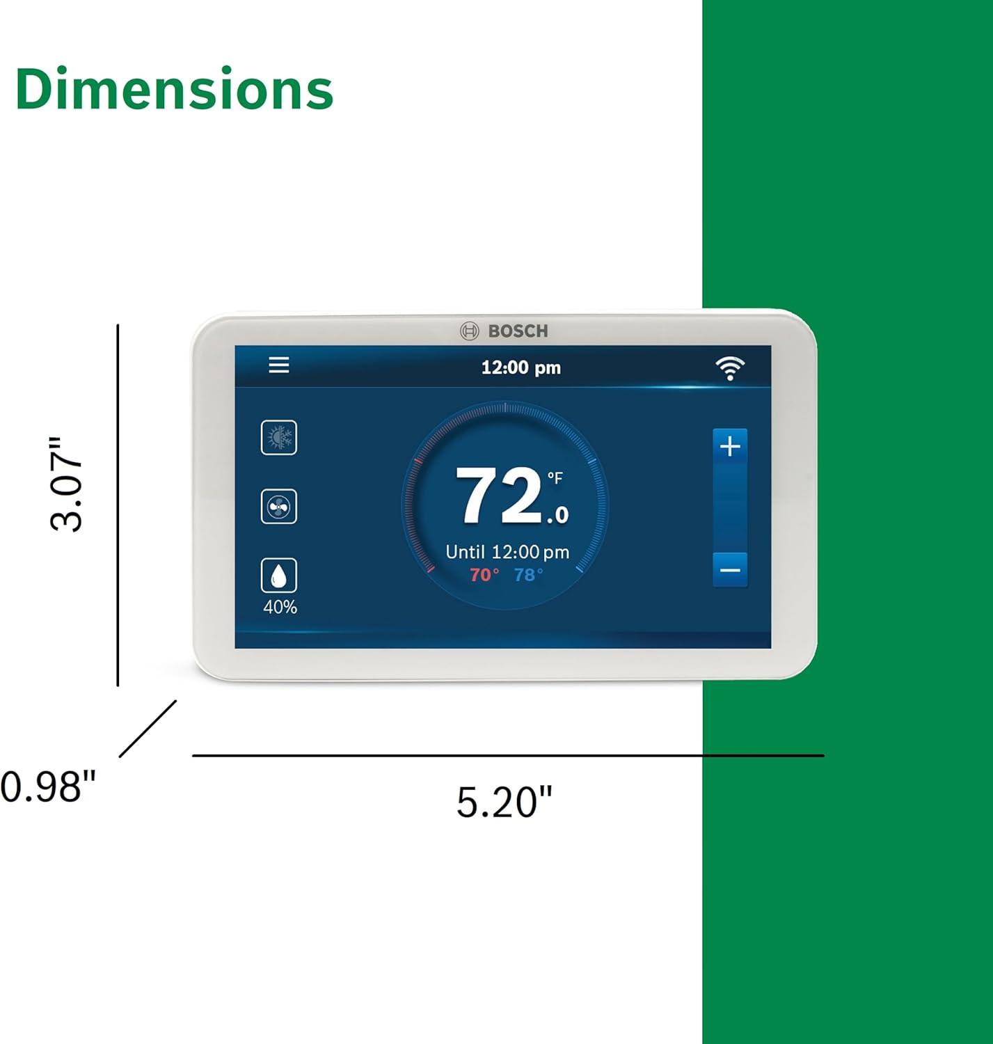 White Digital Touchscreen Programmable Wi-Fi Thermostat