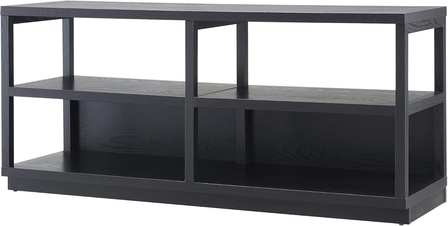 Thalia Modern Black MDF 55" TV Stand with Open Shelving