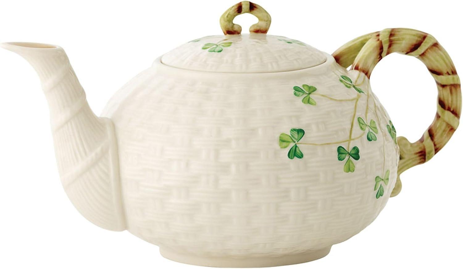 Belleek Shamrock Teapot