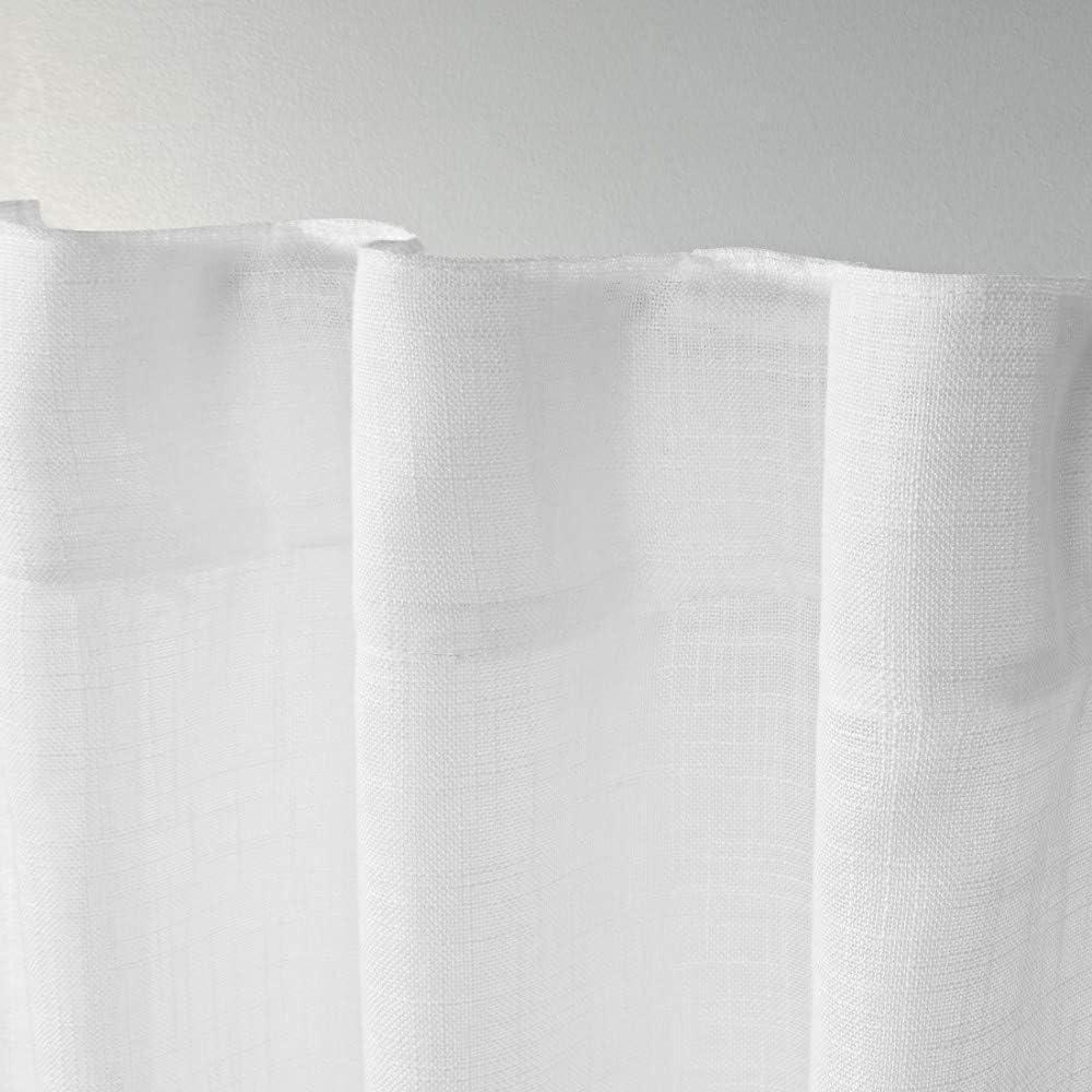 Exclusive Home Bella Sheer Hidden Tab Top Curtain Panel Pair, 54"x84", Winter White