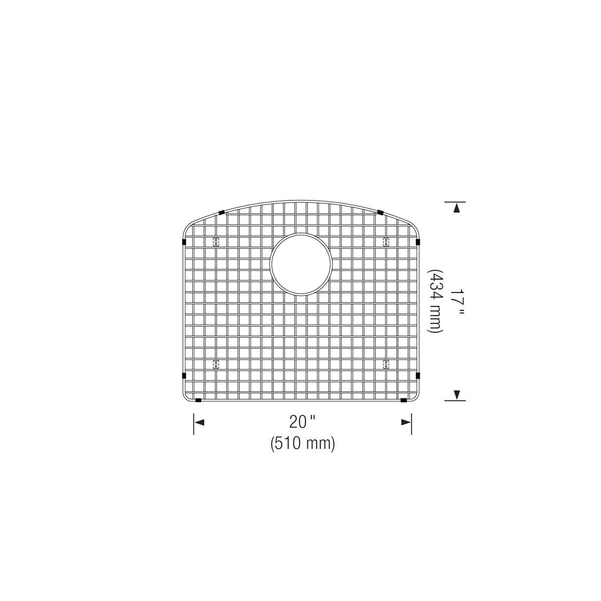 Blanco 221000 Diamond 20" L x 17" W Stainless Steel Sink Grid