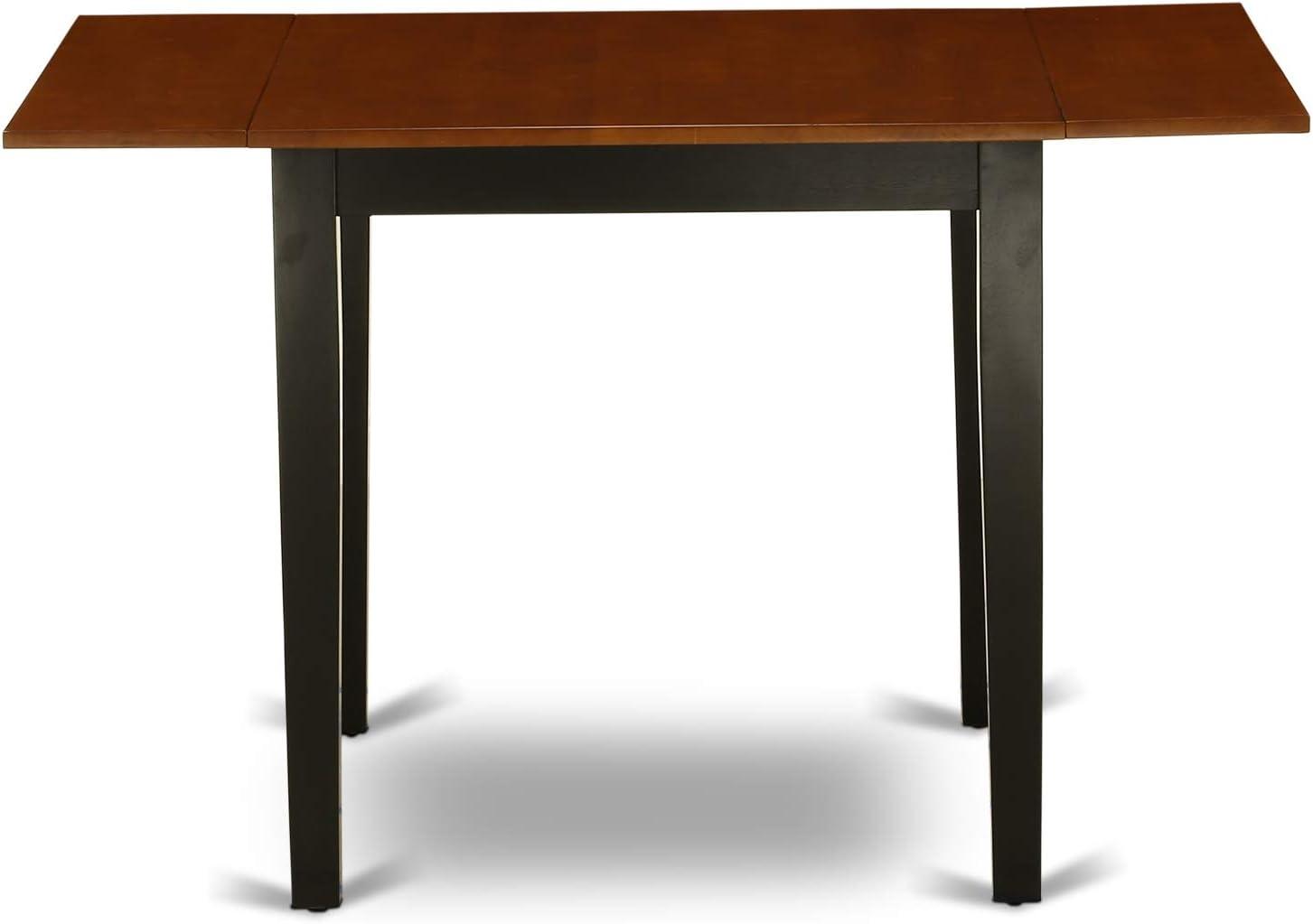 East West Furniture Norden Rectangular Wood Dining Table in Black/Cherry