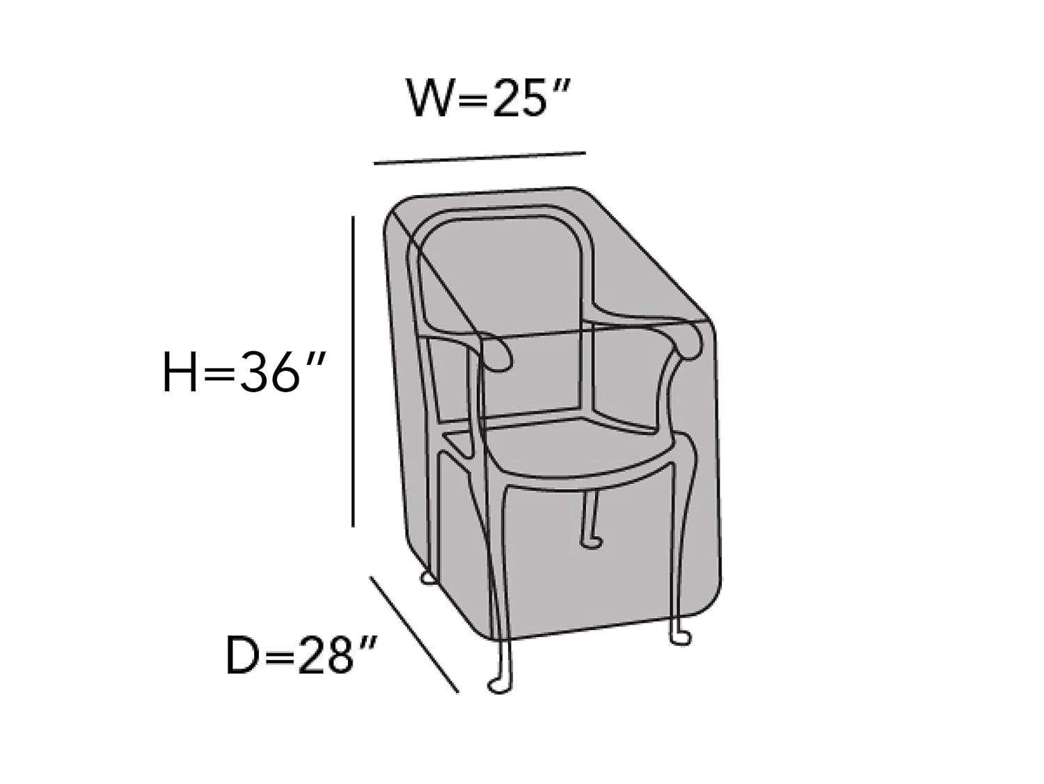 Covermates Outdoor Chair Cover - Light Weight Material, Weather Resistant, Elastic Hem, Seating and Chair Covers, 25W x 28D x 36H, Green
