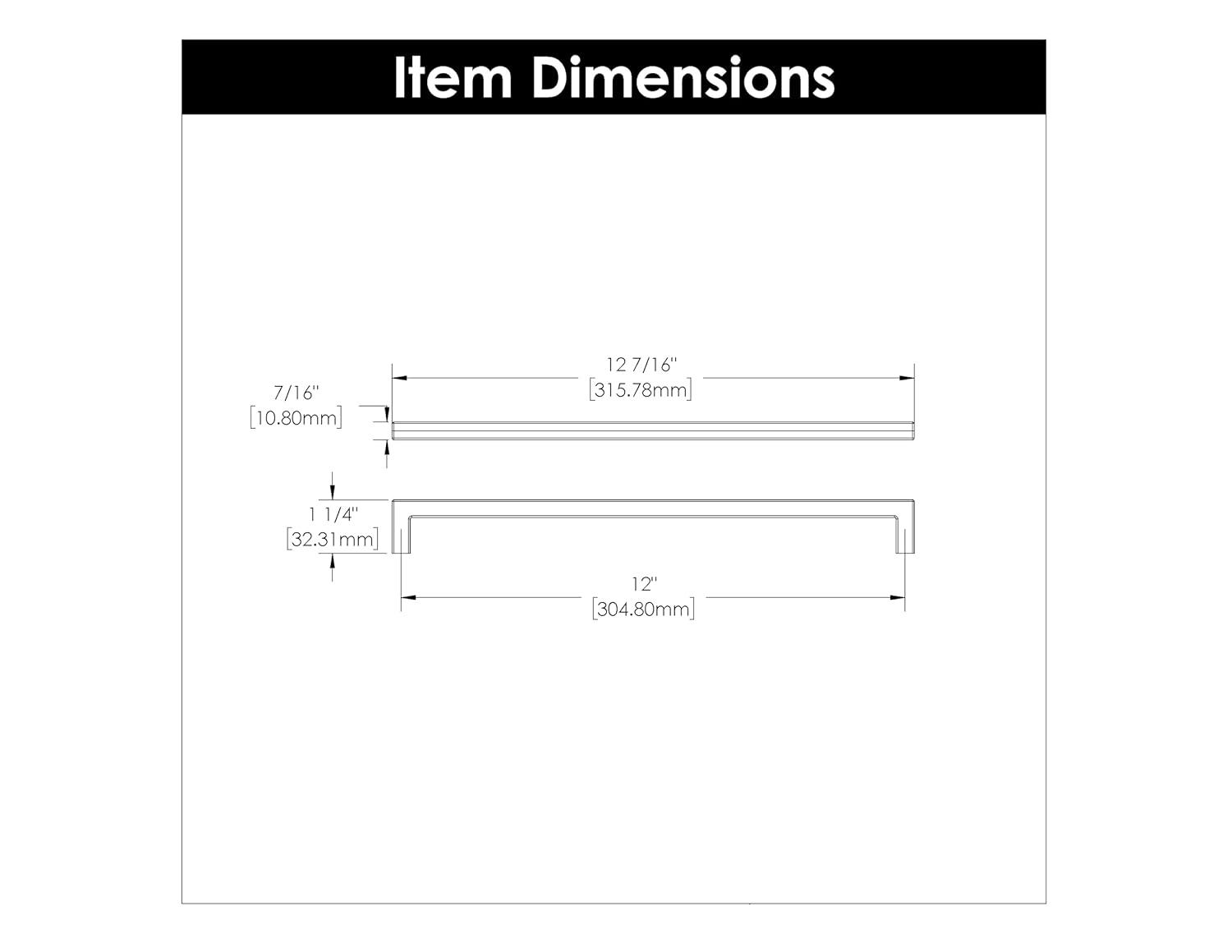 Skylight Kitchen Cabinet Handles, Solid Core Drawer Pulls for Cabinet Doors