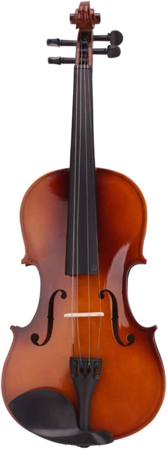 4/4 Acoustic Violin Set,Beginner Violin Vintage Solid Wood Violin Starter Kit with Carrying Case,Bow and Rosin (Natural)