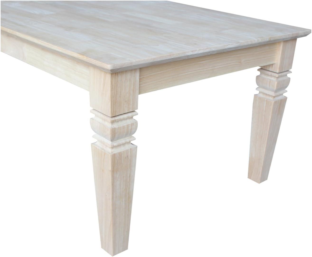 International Concepts Java Coffee Table: Farmhouse Style, Hardwood Frame, Spot Clean, 18" High