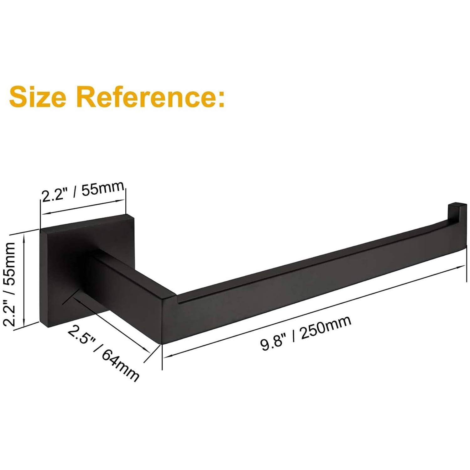 Nolimas Matte Black Bath Towel Bar Single Bars Towel Ring Classic Wall Mounted SUS304 Stainless Steel Bathroom Towel Rack Toilet Kitchen Towel Shelf Single Layer