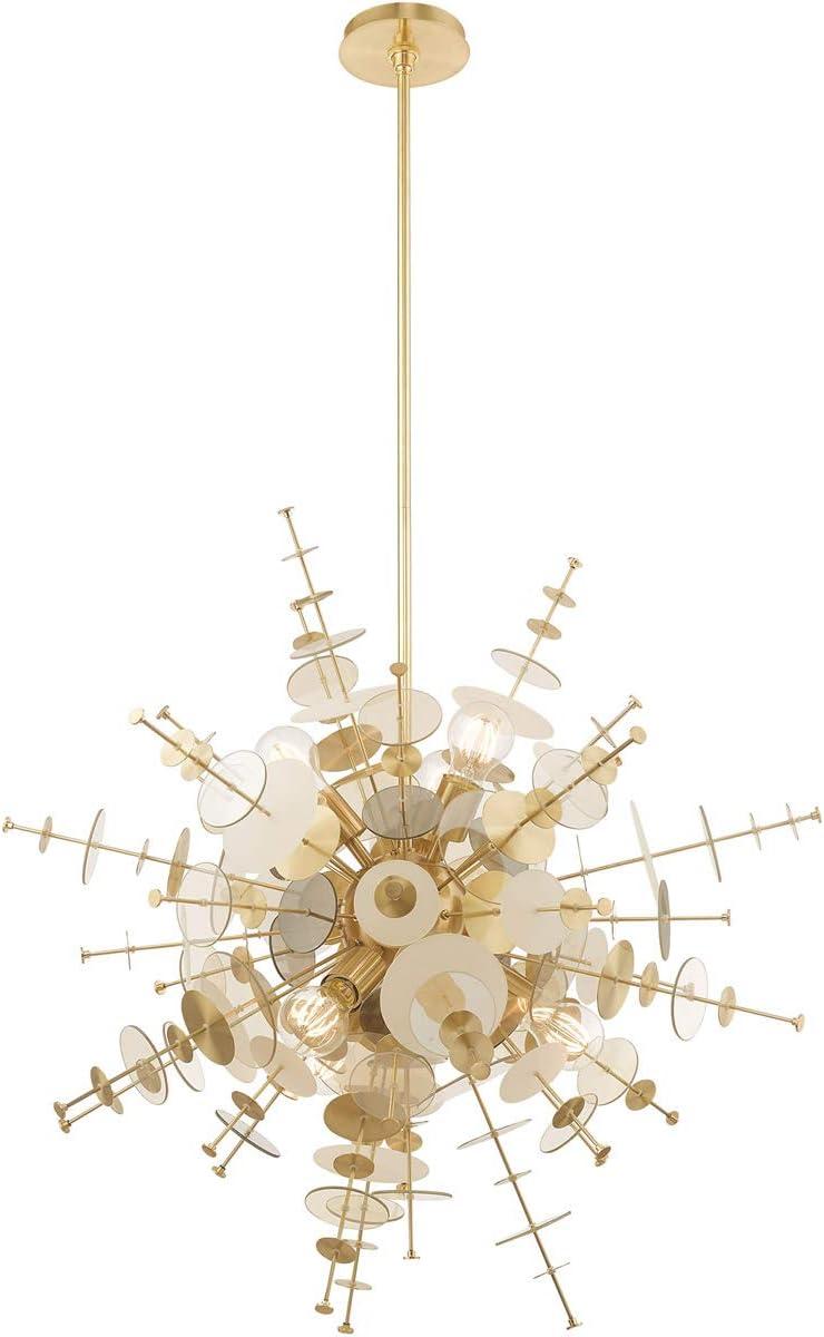 Livex Lighting Circulo 6 - Light Chandelier in  Satin Brass