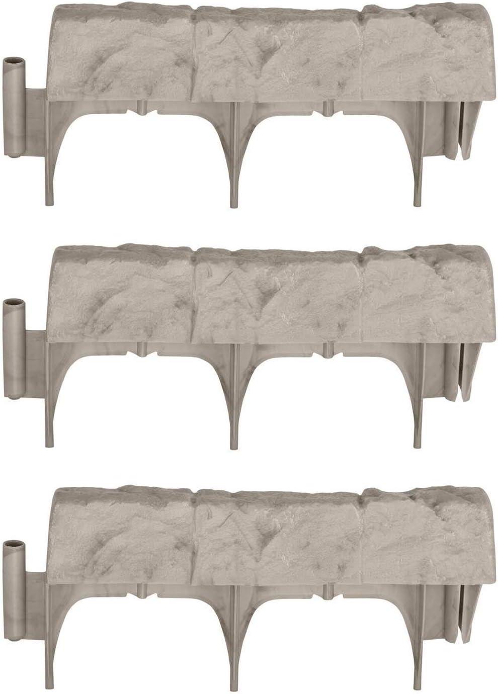 1.75'' H x 5.75'' W Gray Resin Lawn Edging (Set of 40)
