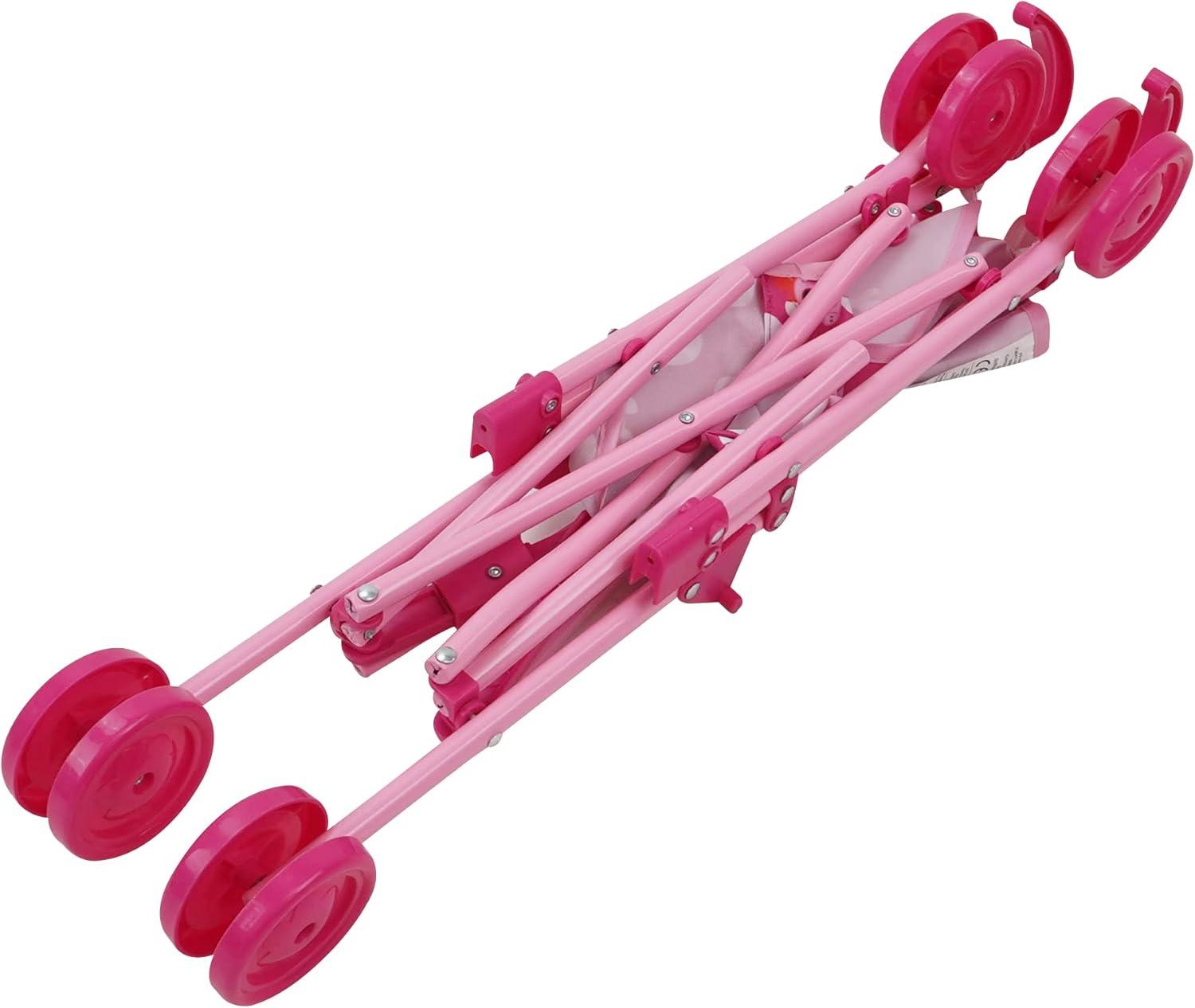 Peppa Pig: Doll Umbrella Stroller in Pink & White Dots