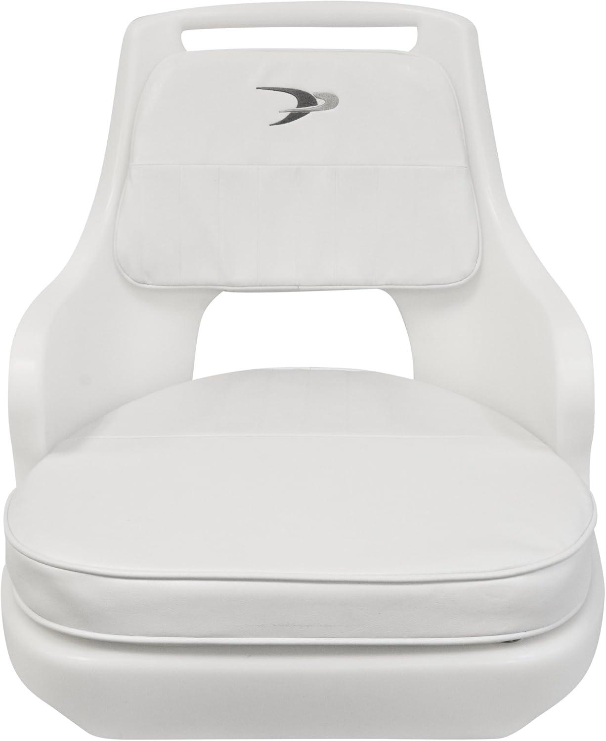 Wise 8WD015-3-710 Standard Compact Pilot Chair with Cushions and Mounting Plate, White