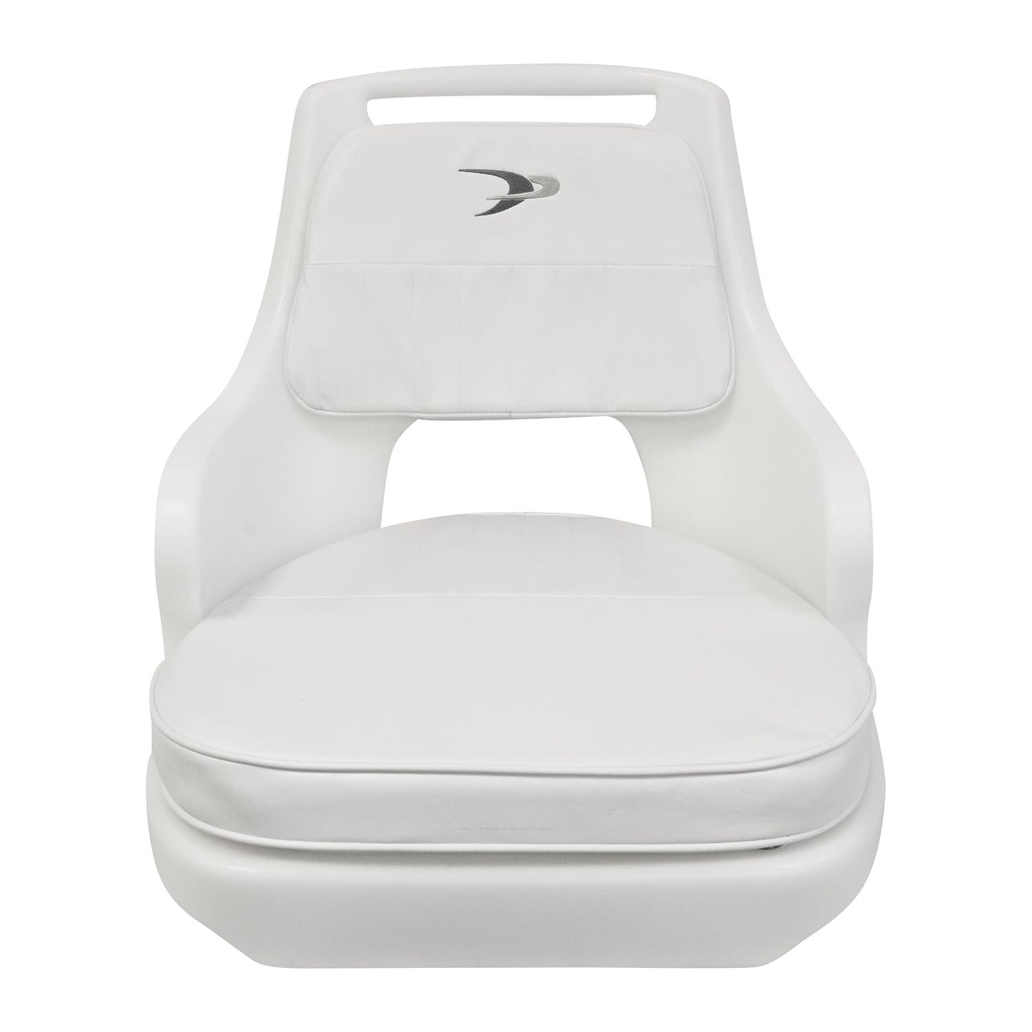 Wise 8WD015-3-710 Standard Compact Pilot Chair with Cushions and Mounting Plate, White