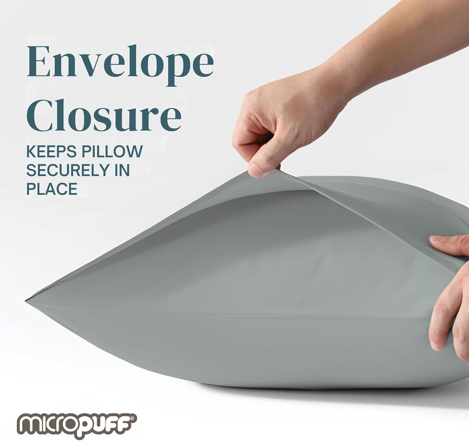 Micropuff 2-Piece Queen Pillowcase Set with Matching King Size (78"x80") Fitted Sheet Set - Wrinkle Free (Flat Sheet Not Included)