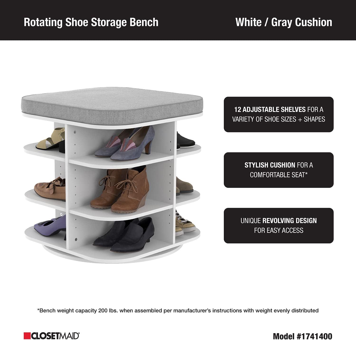 ClosetMaid 12 Pair Shoe Storage Bench