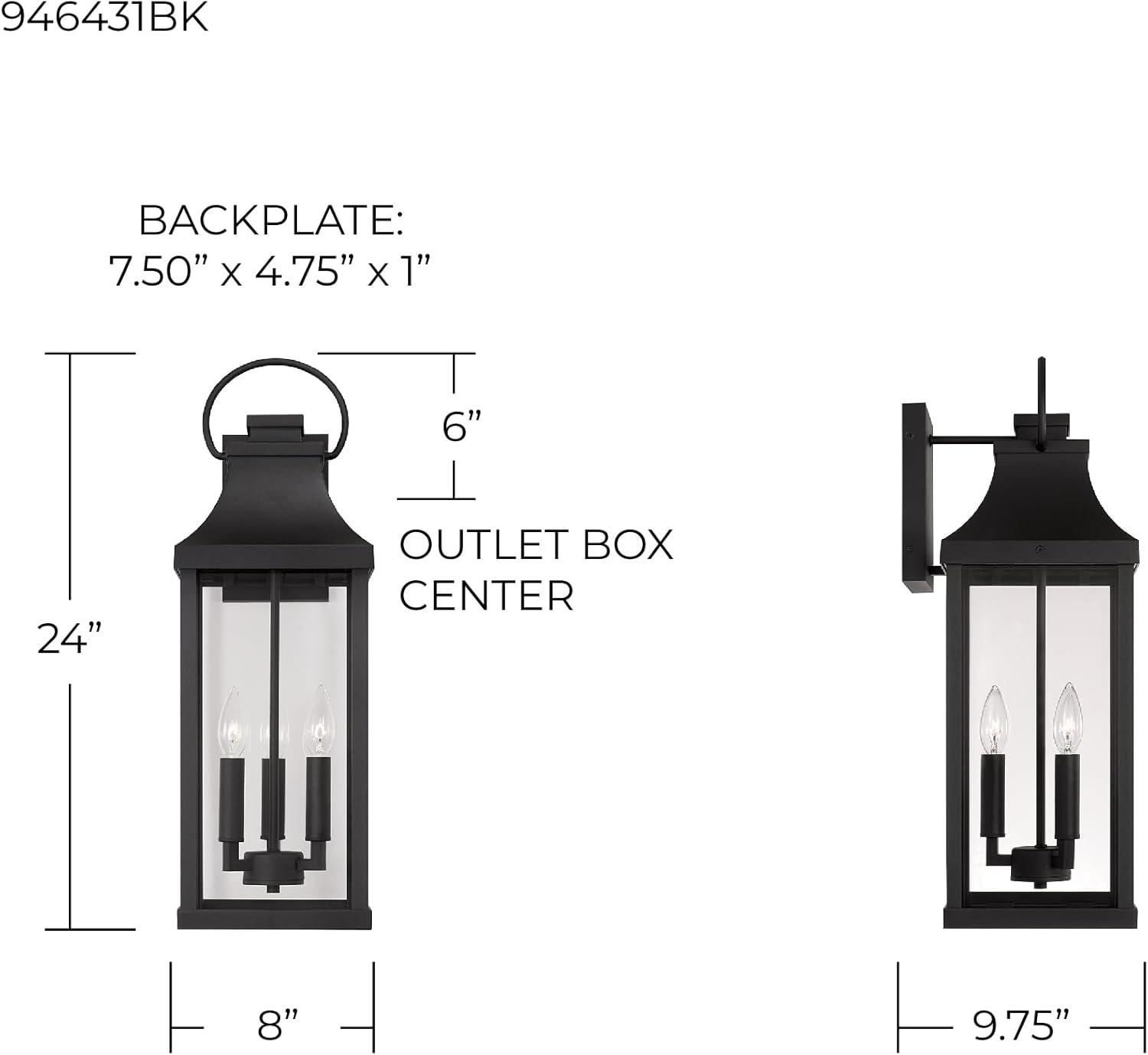 3 Light Outdoor Aluminum Wall Light