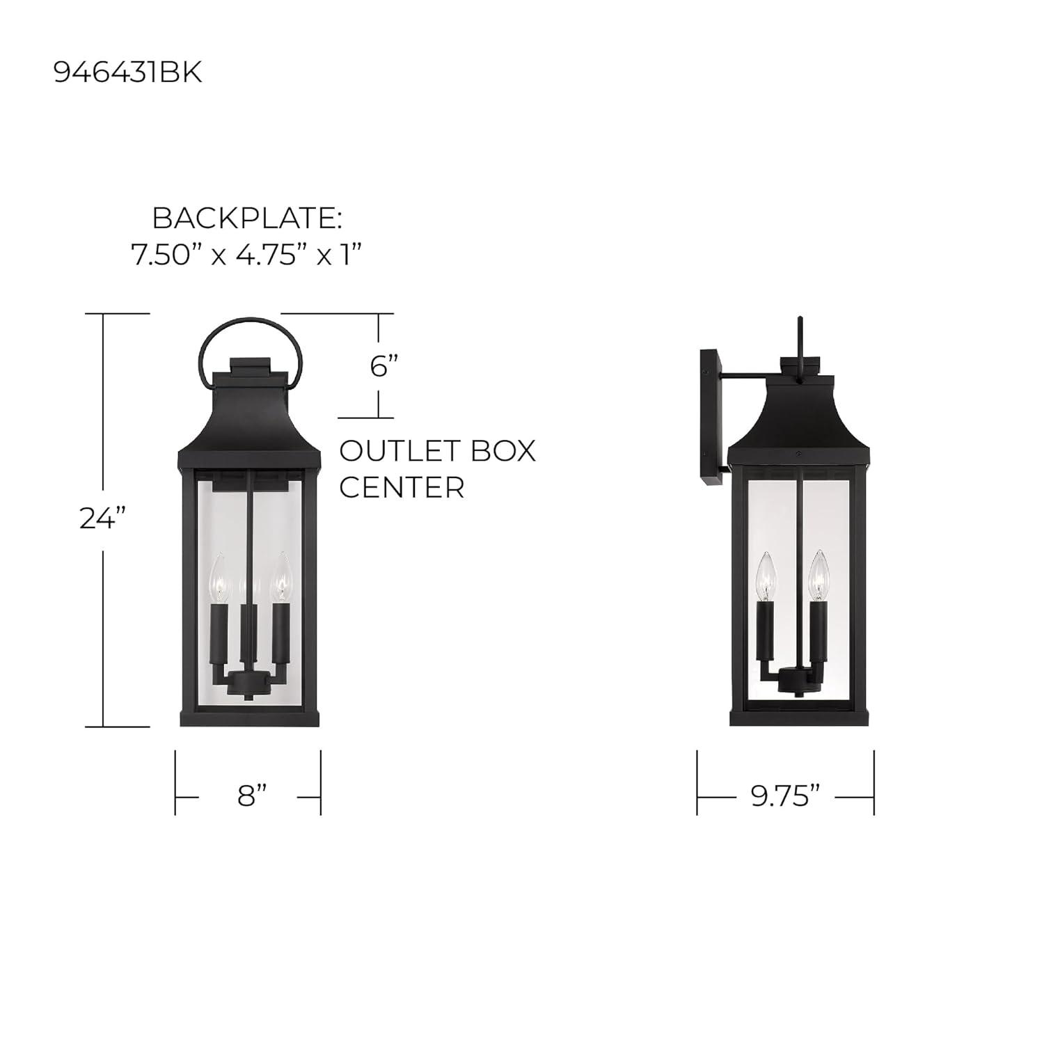Caden 3 Light Outdoor Wall Light