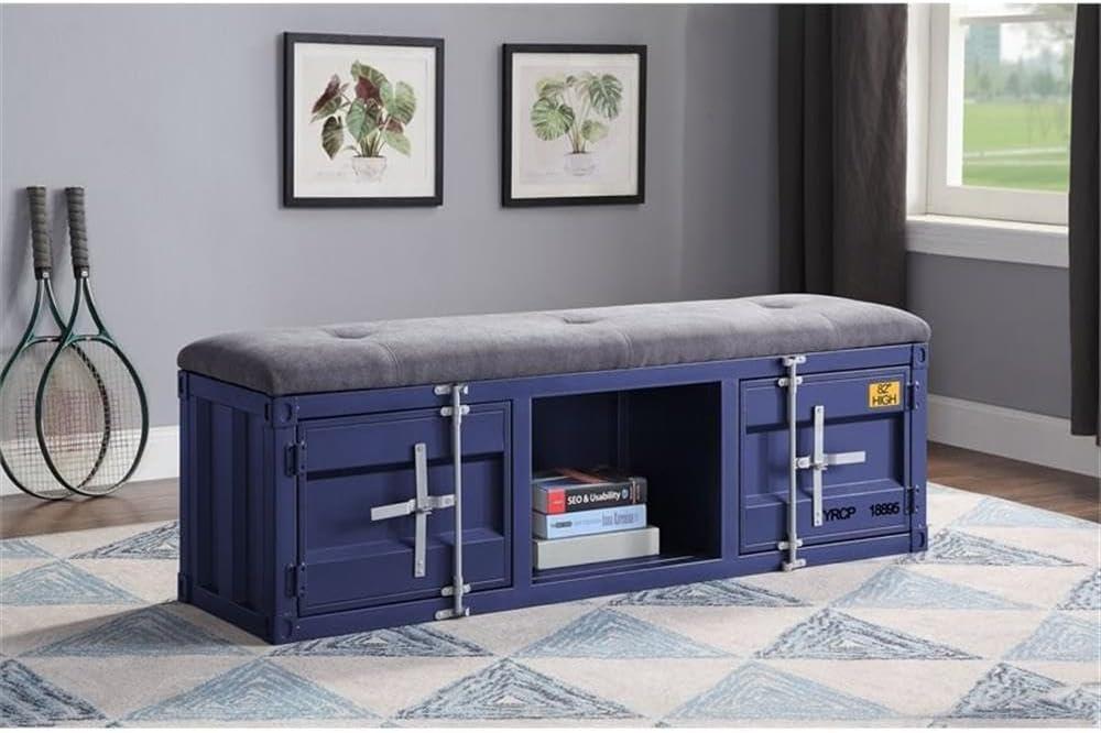 Acme Cargo Fabric Upholstered Storage Bench