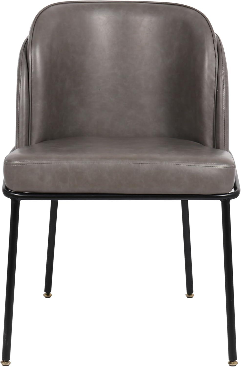 Meridian Furniture Jagger Grey Vegan Leather Dining Chair (Set of 2)