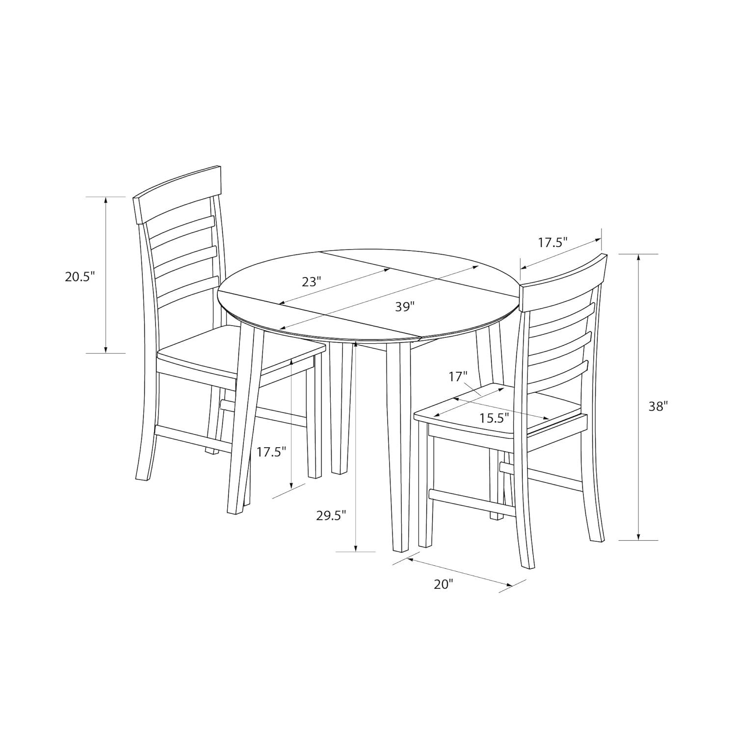 Brooks 2 - Person Four Leg Dining Set