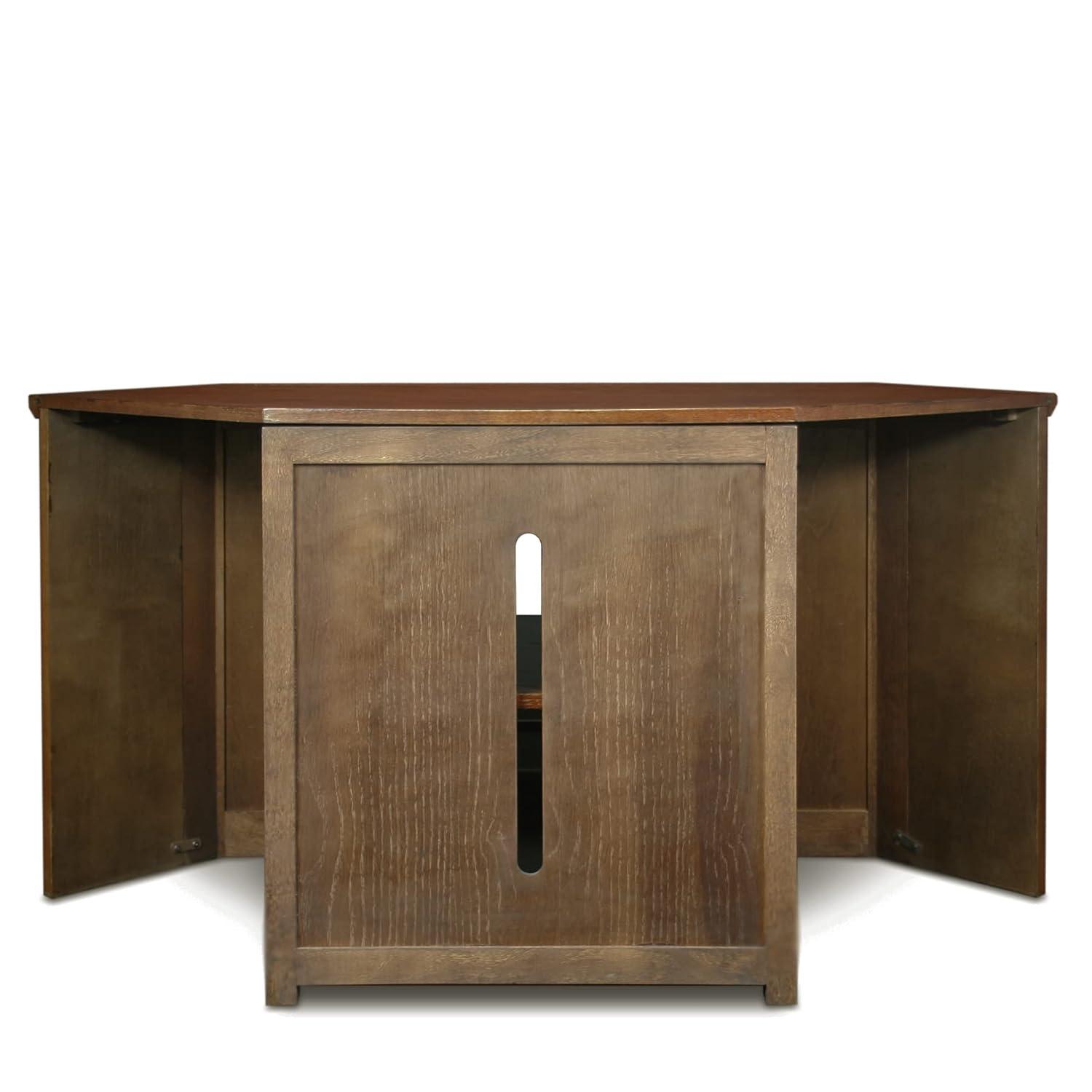 Leick Furniture Mission 46" Corner TV Stand in an Oak Finish