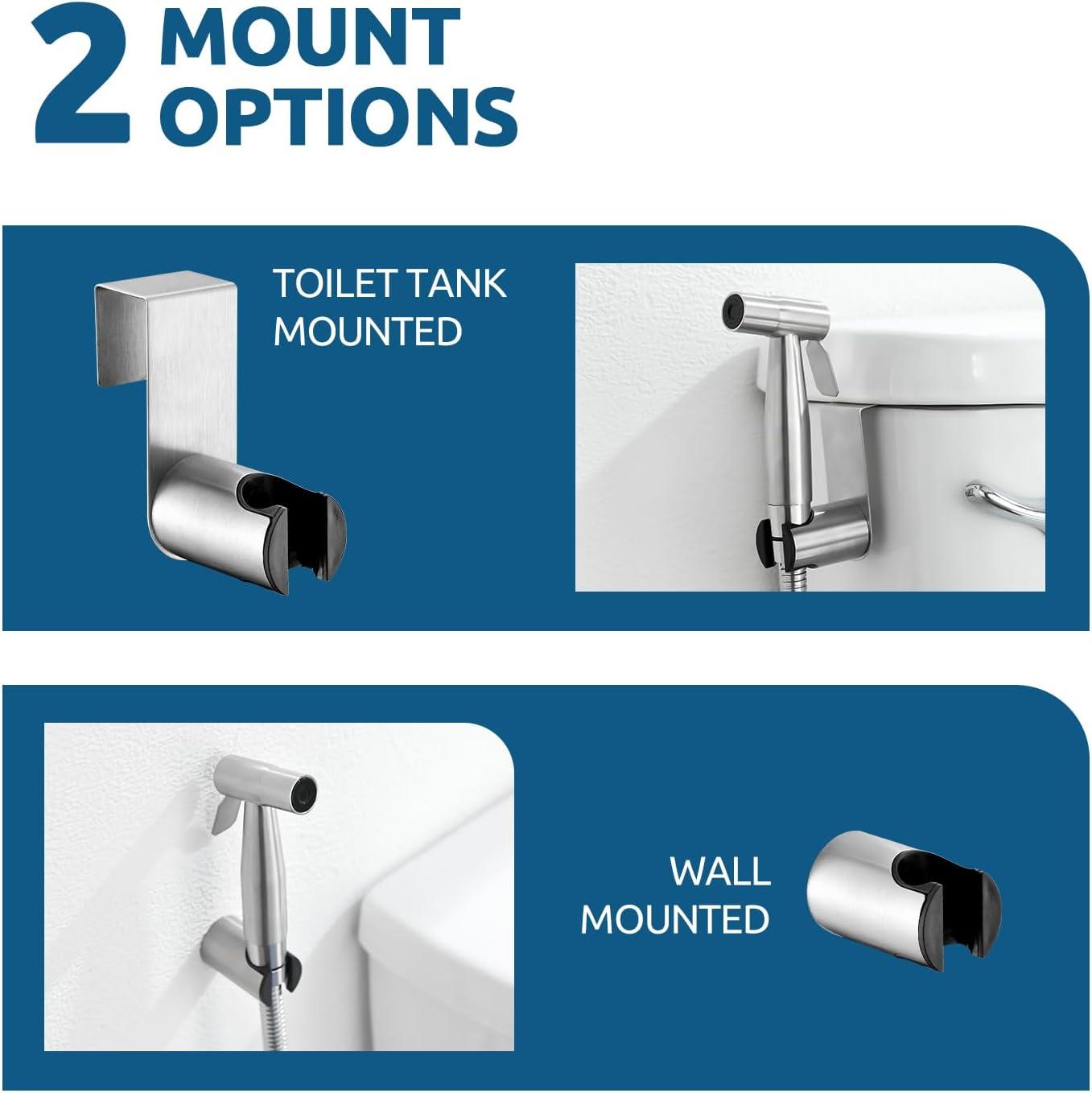 Handheld Bidet Sprayer - Hot & Cold Water, Adjustable Pressure, Muslim Shower Bidet for Feminine Wash