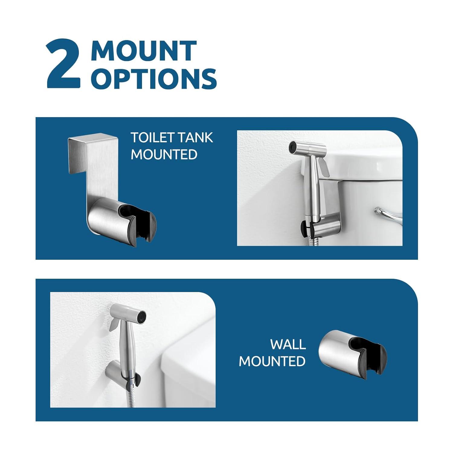 Handheld Bidet Sprayer - Hot & Cold Water, Adjustable Pressure, Muslim Shower Bidet for Feminine Wash