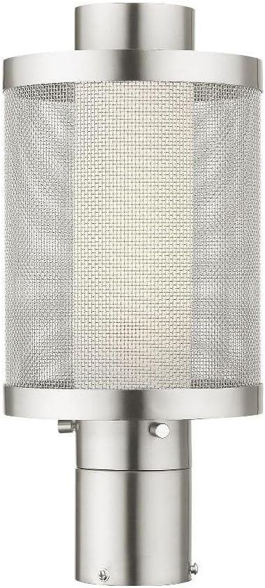 Livex Lighting Nottingham 1 - Light Post Light in  Brushed Nickel