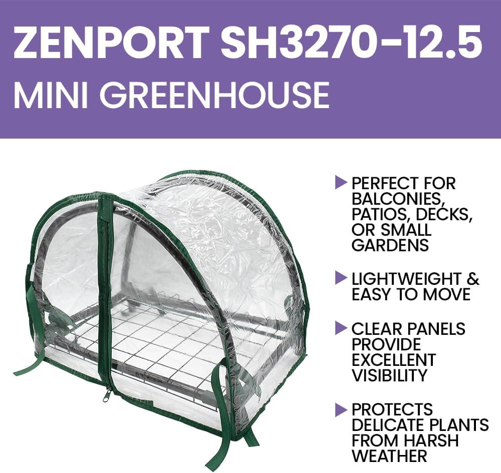 Zenport 1.5 Ft. W x 1 Ft. D Mini Greenhouse