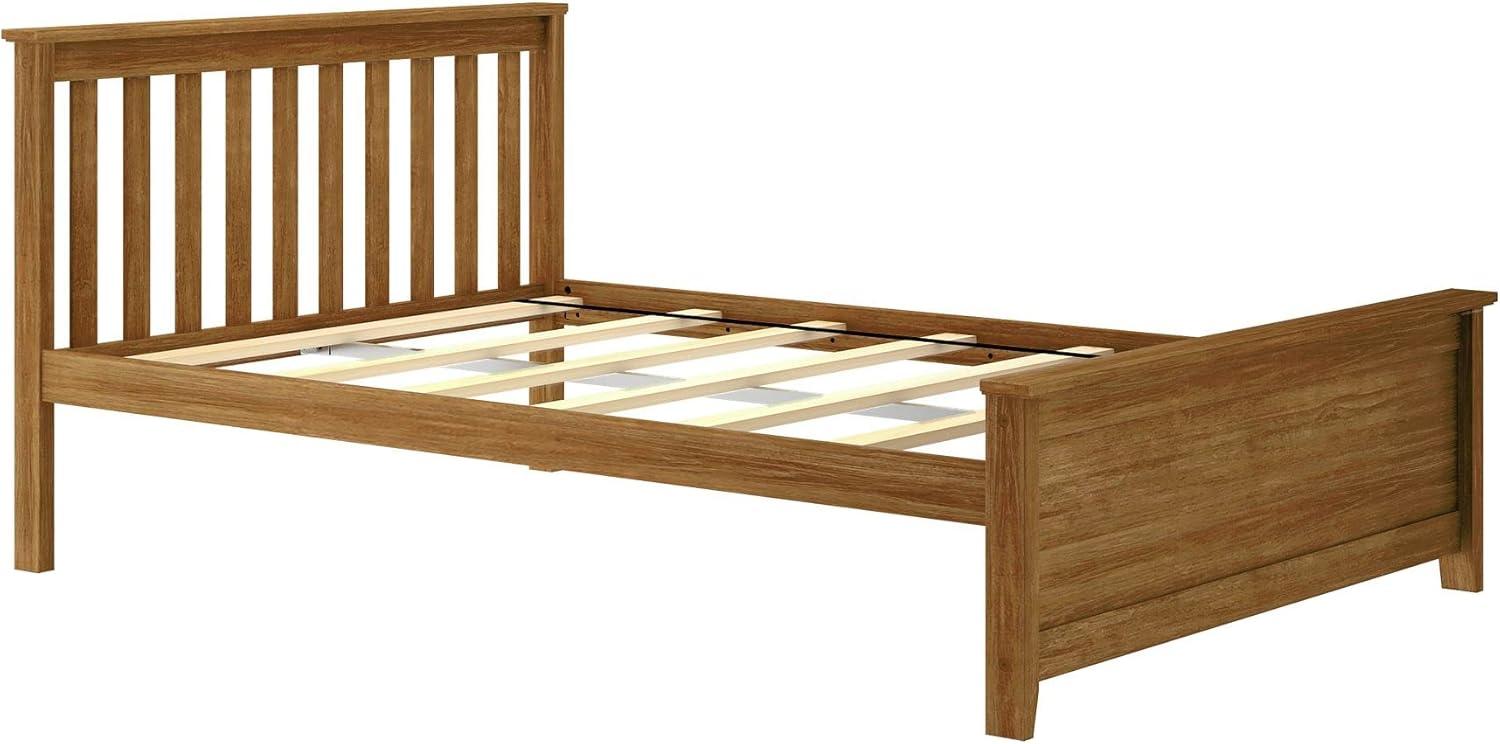 Plank+Beam Solid Wood Full Bed Frame with Headboard, Classic Full Size Adults Platform Bed