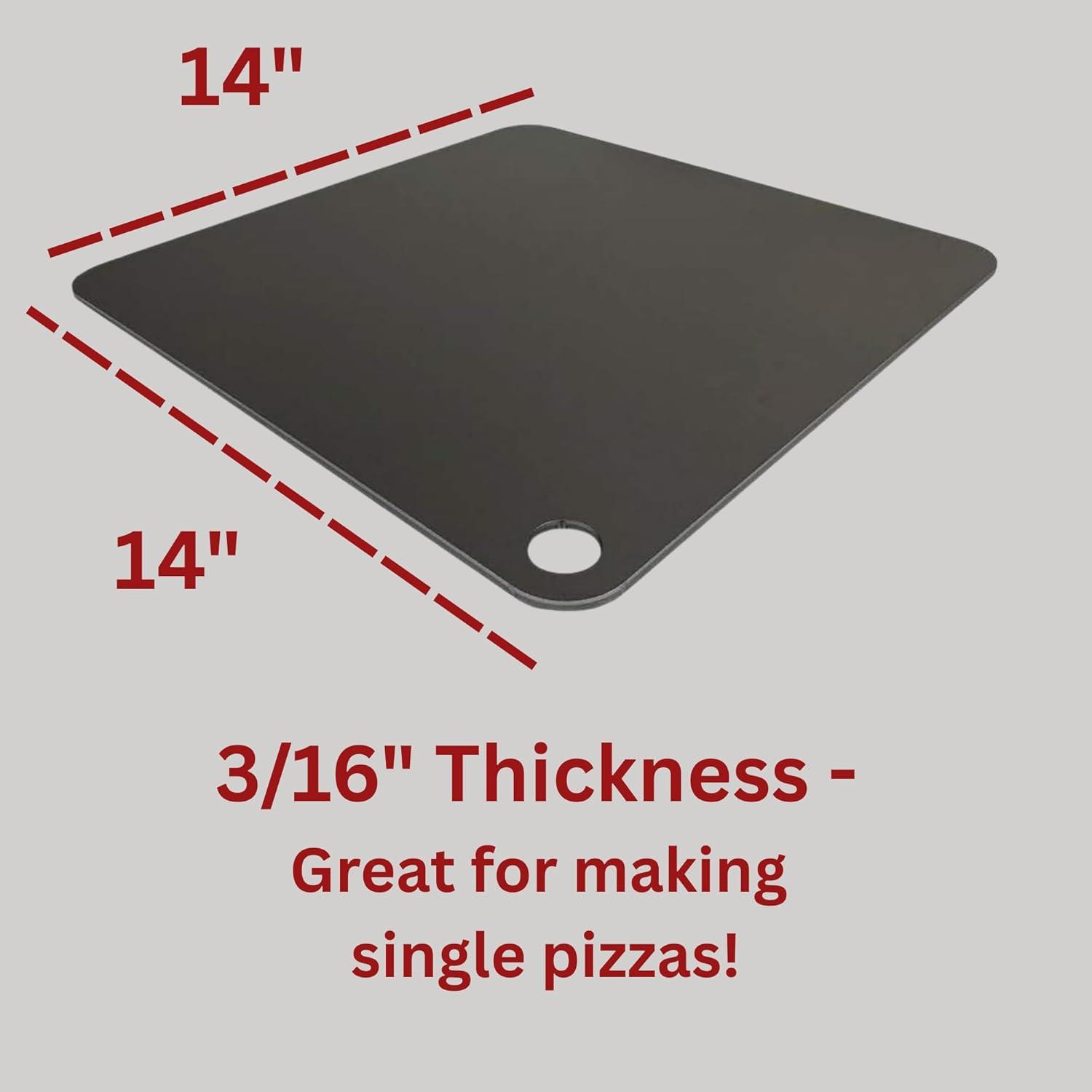 Deluxe Square Steel Pizza Plate 14" x 14"