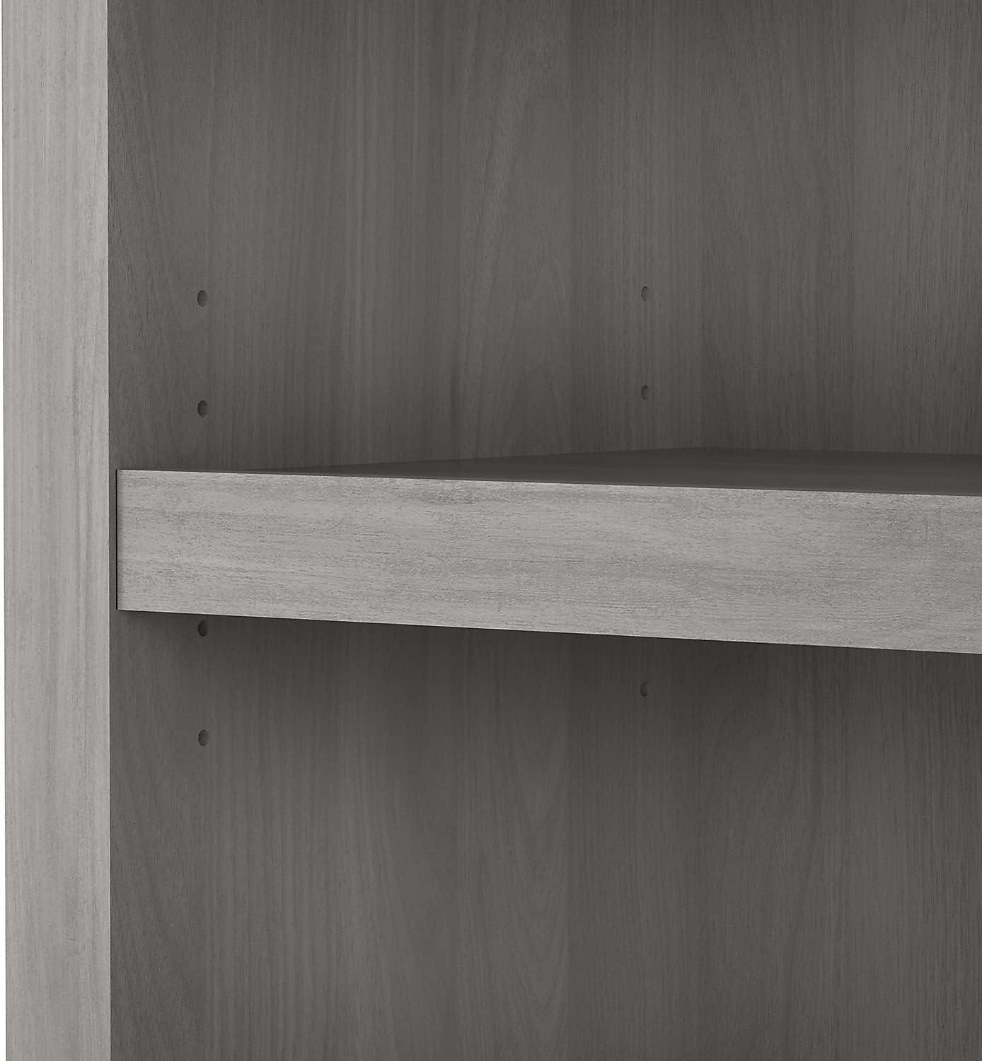 Echo 5 Shelf Bookcase in Modern Gray - Engineered Wood