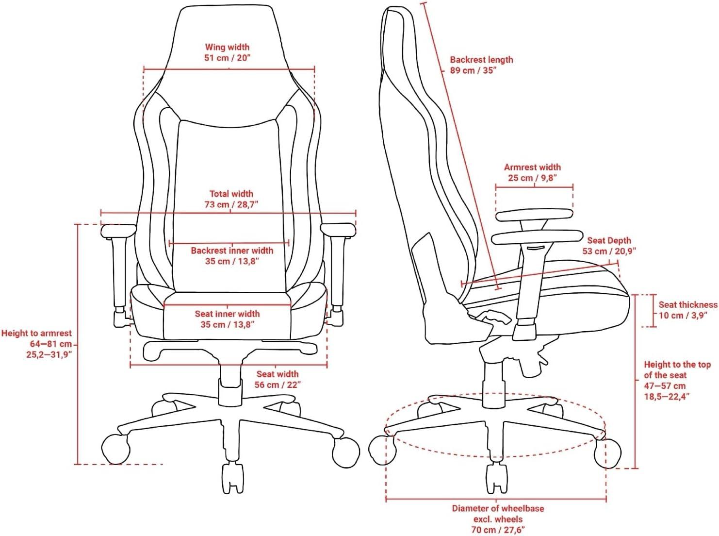 ErgoFlex Dark Grey Soft Fabric Gaming Chair with Lumbar Support