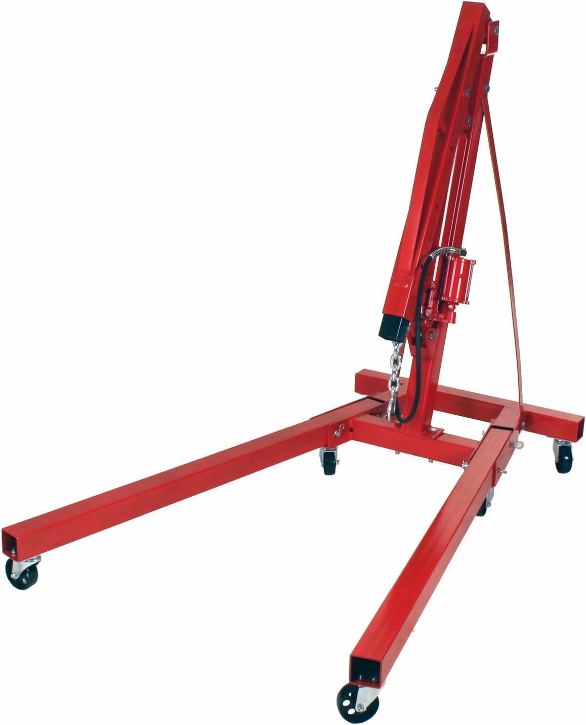 Dragway Tools 2 Ton Folding Air Hydraulic Engine Hoist Cherry Picker Shop Crane