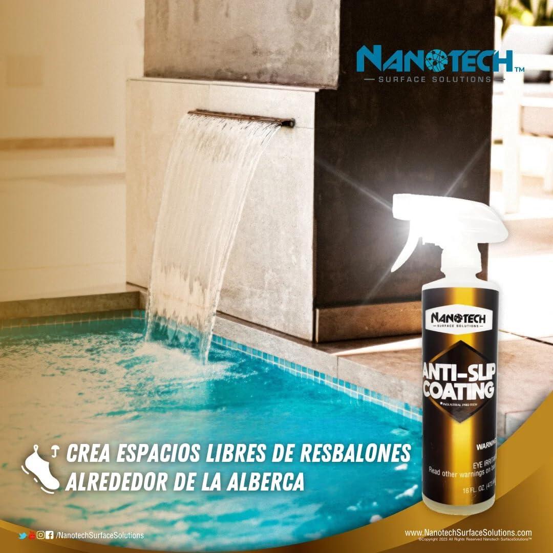 Nanotech Surface Solutions Anti-Slip Coating, Bonds in Seconds, for Polished Granite, Porcelain & Ceramic Tile Floors For Both Indoor And Outdoor Use - 1 Gallon (128 Oz.)