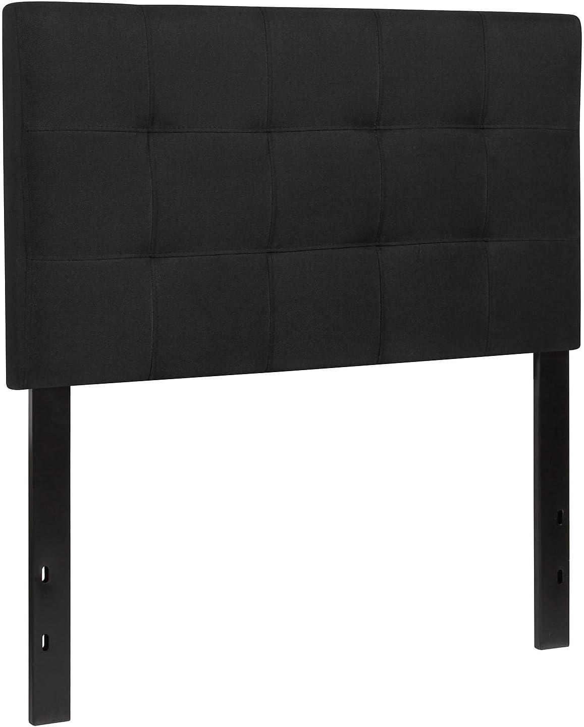 Flash Furniture Bedford Tufted Upholstered Twin Size Headboard in Black Fabric