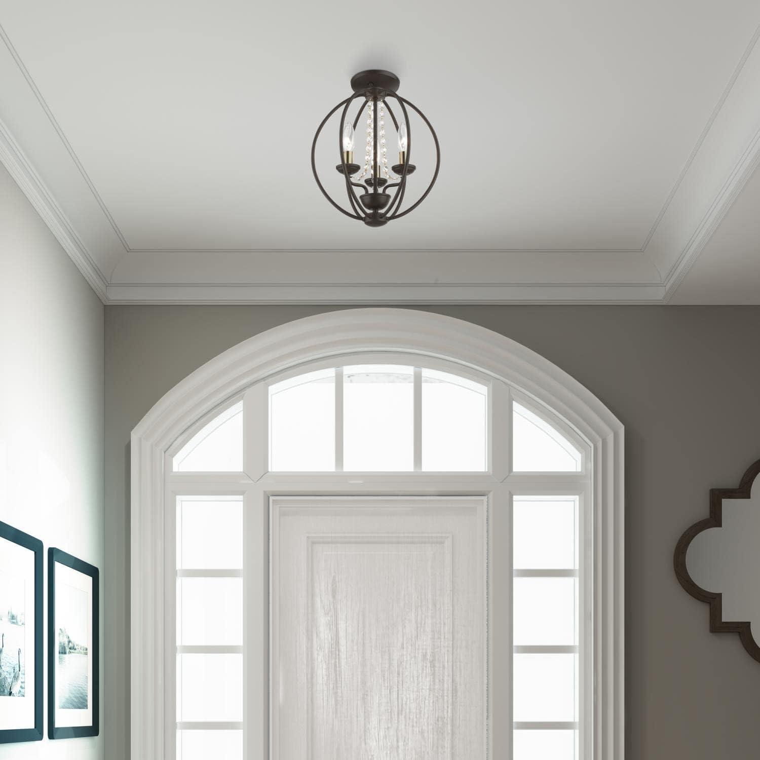 Livex Lighting Arabella 3 - Light Chandelier in  Bronze/Antique Brass