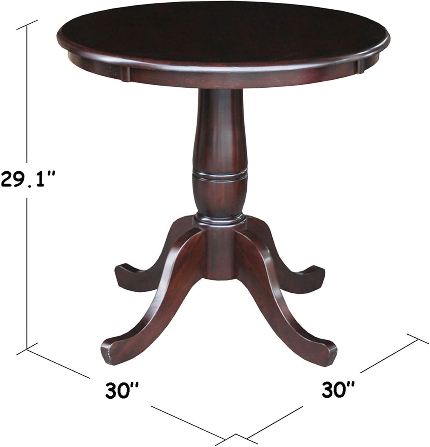 30" Round Top Pedestal Dining Table - International Concepts