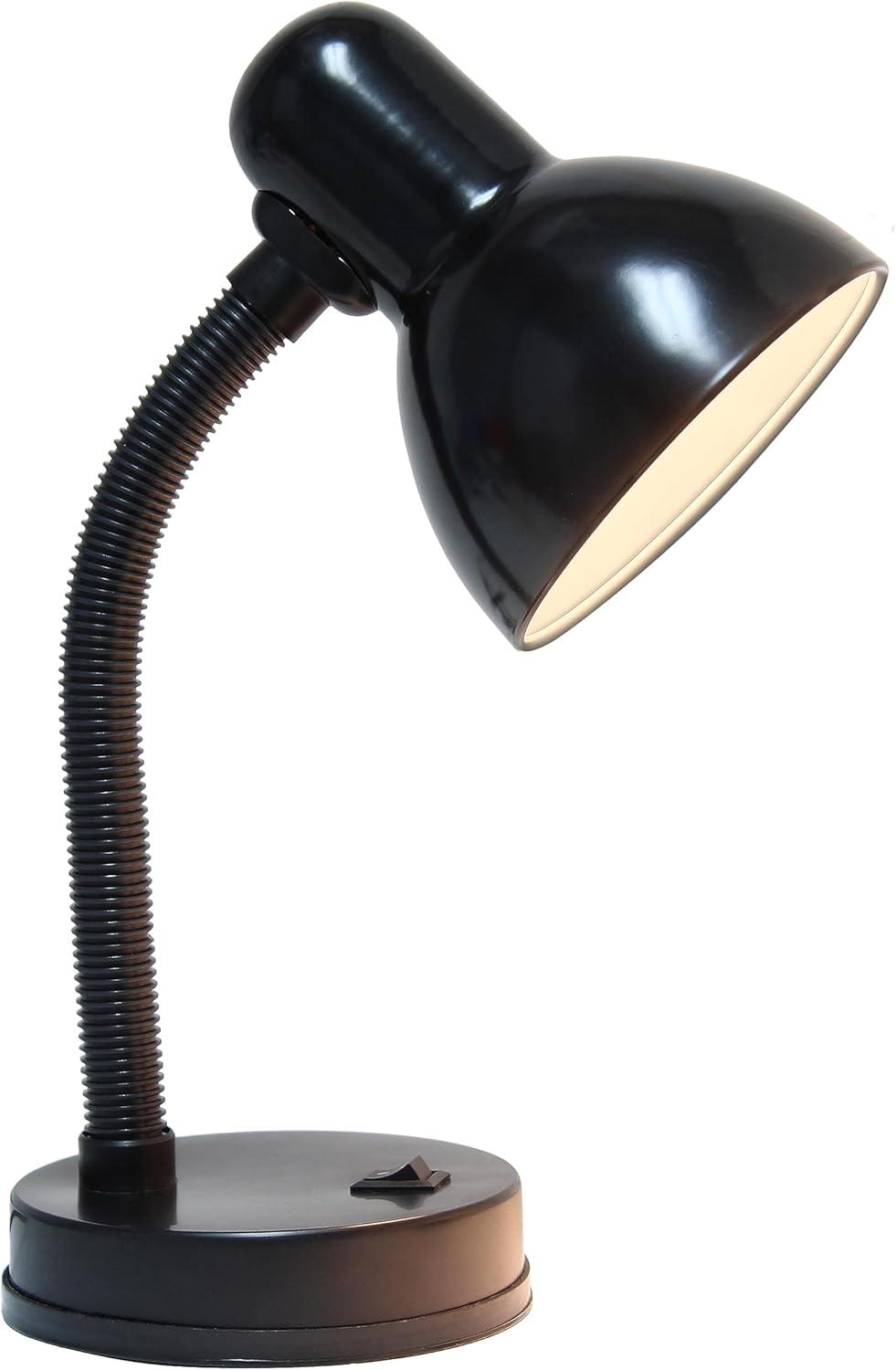 Basic Metal Desk Lamp with Flexible Hose Neck - Simple Designs