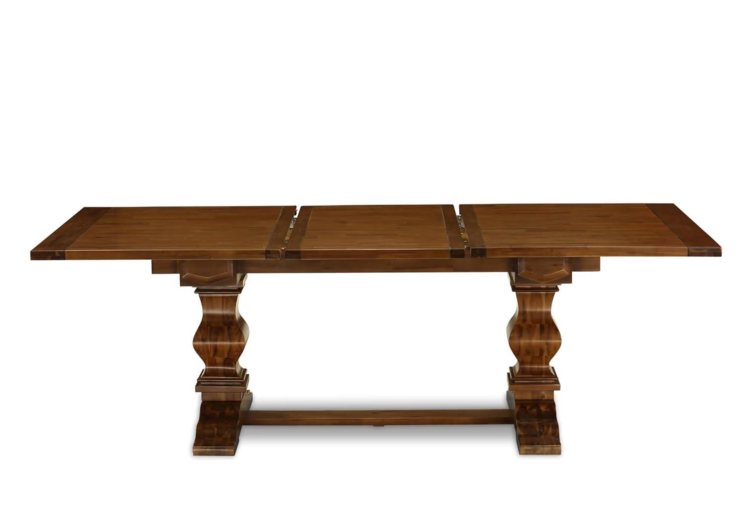 Lassale Removable Leaf Acacia Solid Wood Dining Set