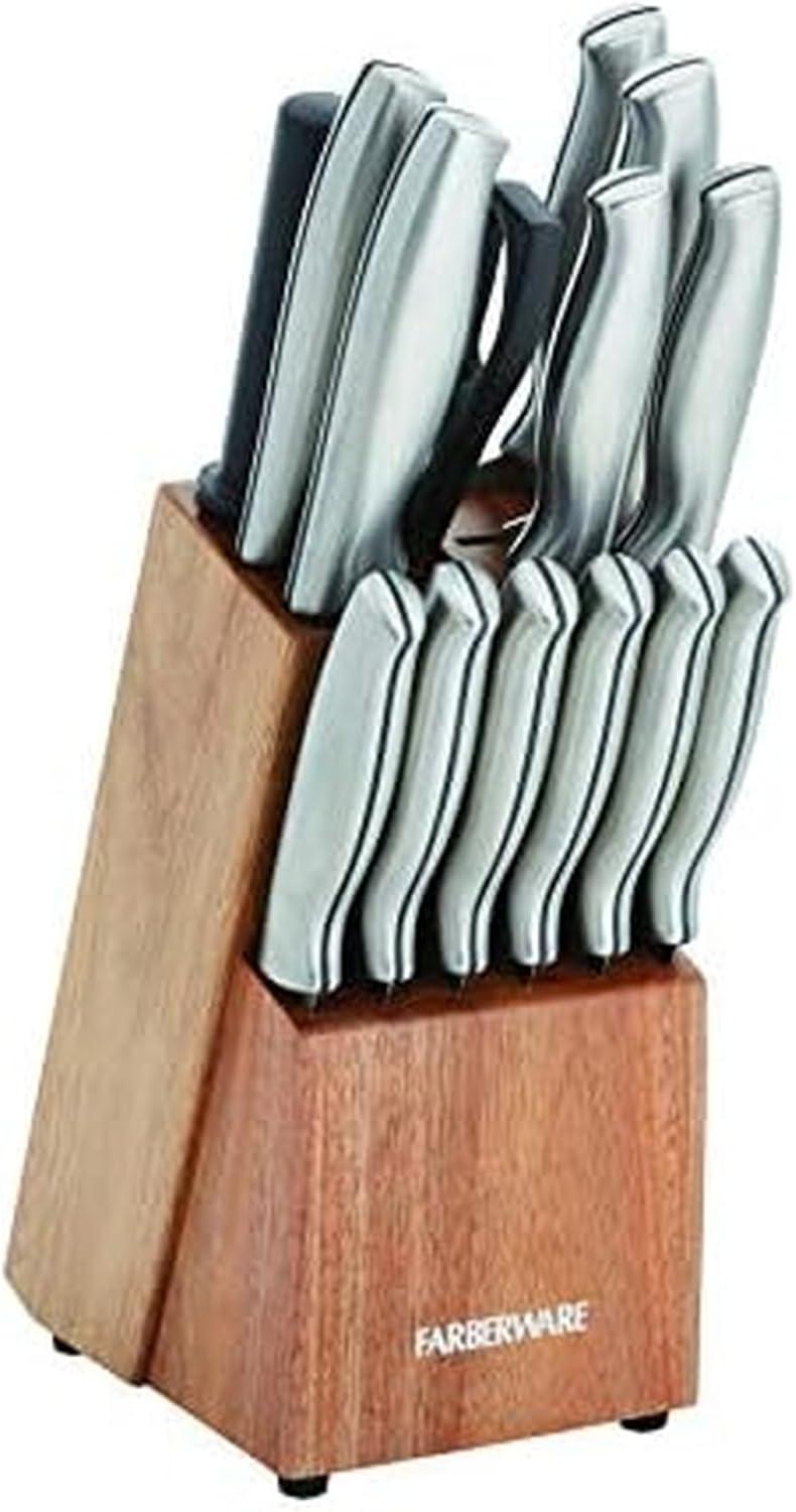 Farberware Farberware 15-Piece High Carbon Stainless Steel Knife Block Set