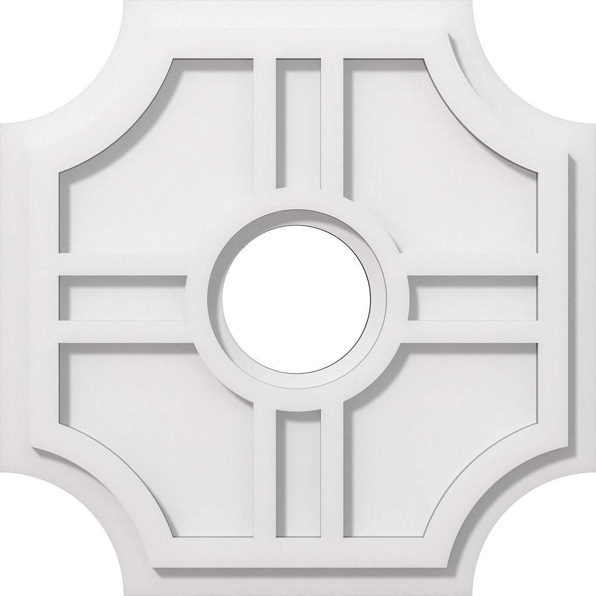Ekena Millwork 30"OD x 5"ID x 9"C x 1"P Haus Architectural Grade PVC Contemporary Ceiling Medallion CMP16HS-04000