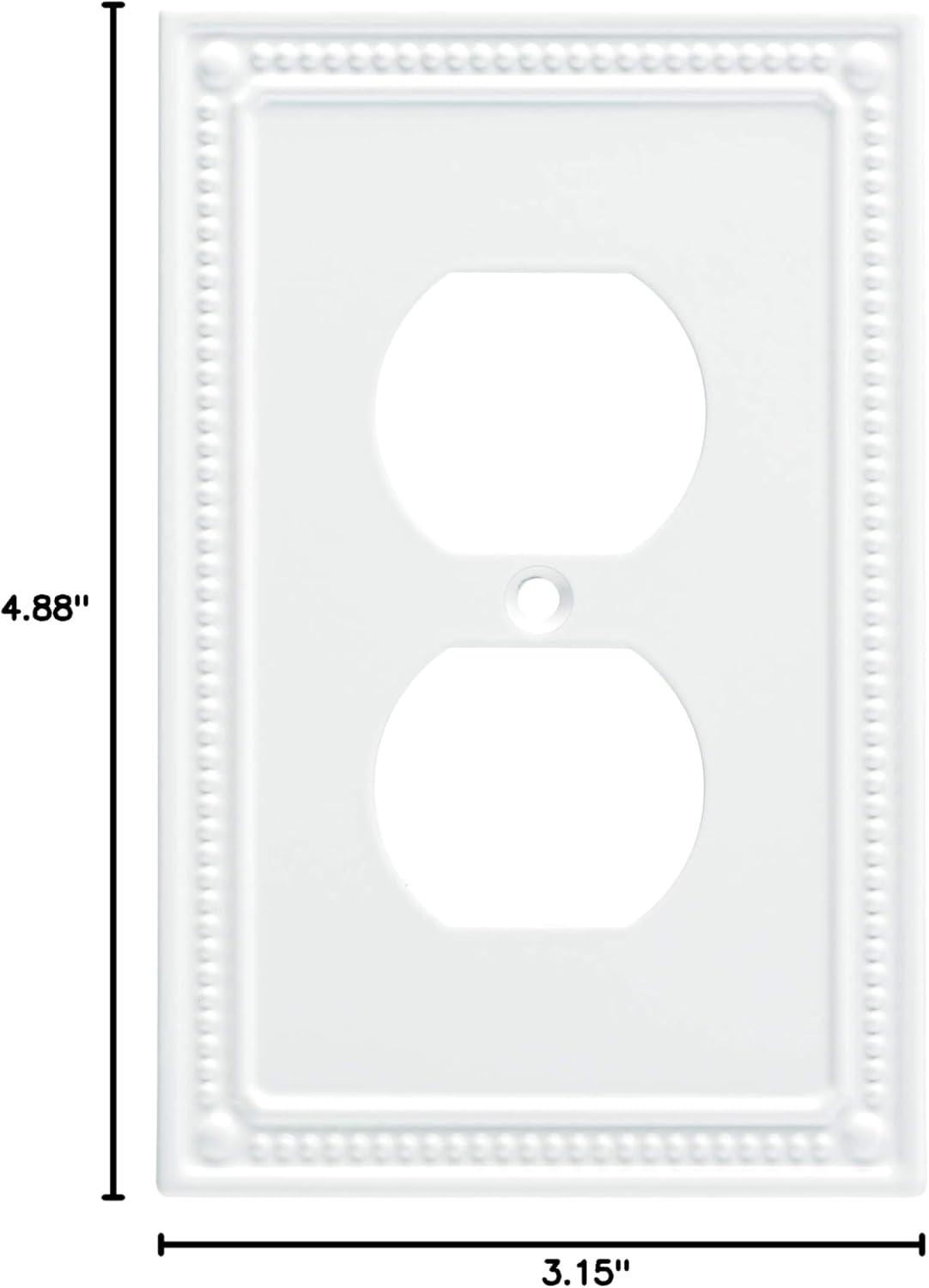 Classic Beaded 1-Gang Duplex Outlet Wall Plate